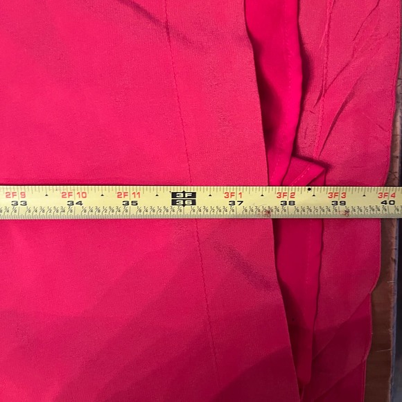 Madewell Women's Red Silk Half Button Sleeveless High Low Shirt Dress Size 12 - Picture 6 of 6